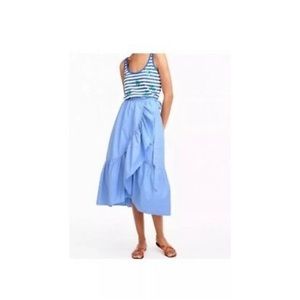 J. Crew Ruffle Wrap Skirt